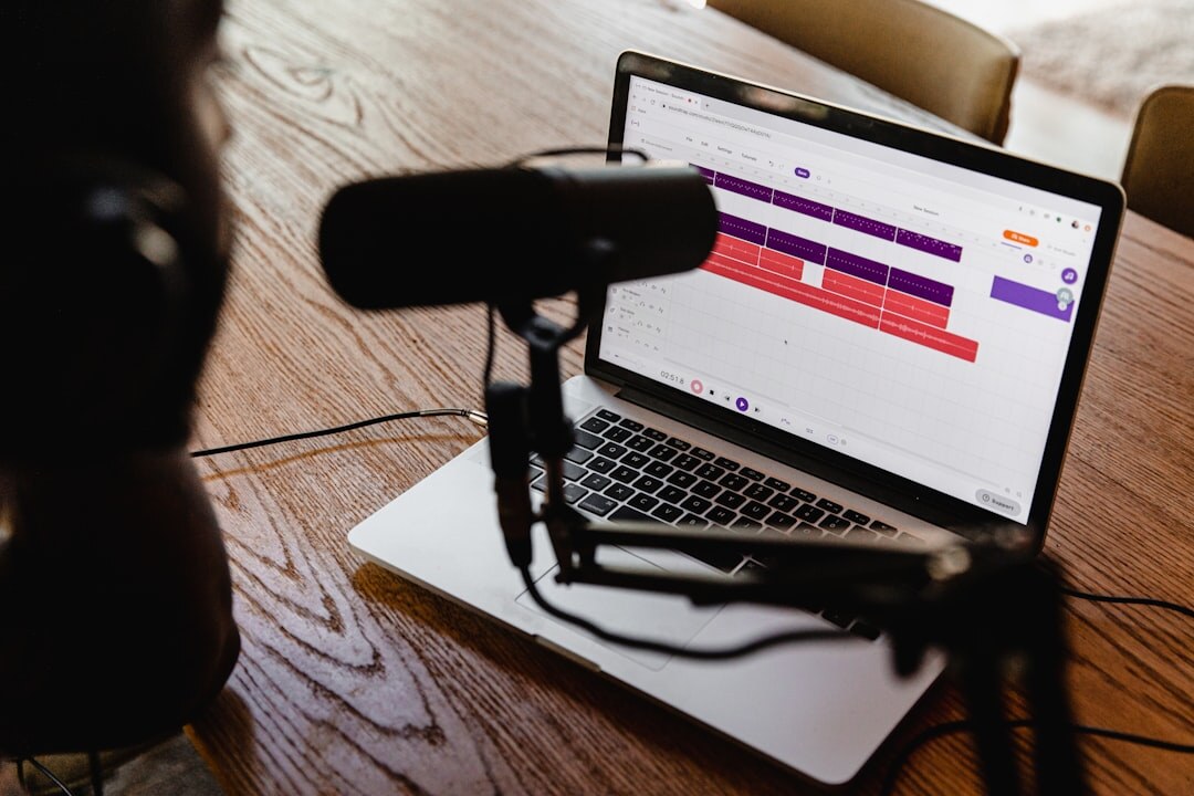 person transcribing podcast audio