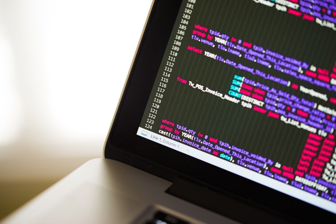 text document on screen