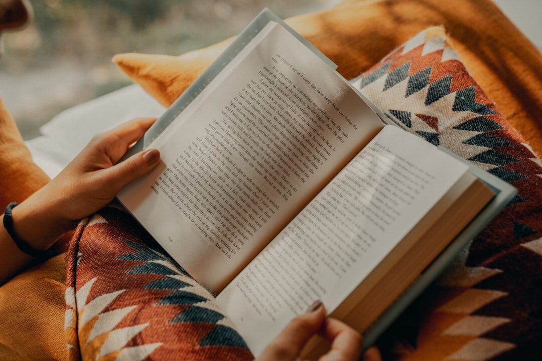 person reading book