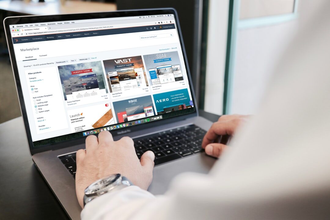person reading on laptop